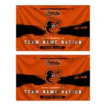 Baltimore Orioles House Flag Customized Brushed Streaks Orange Best Selling