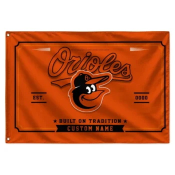 Baltimore Orioles House Flag Customized Ornate Border Orange Best Selling