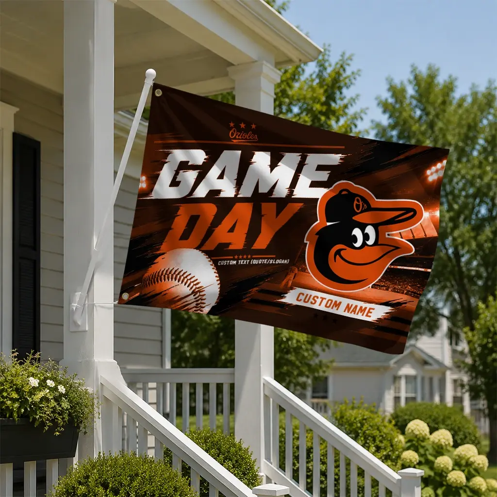 Baltimore Orioles House Flag Customized Tech Panels Orange New Arrival Baltimore Orioles House Flag Customized Tech Panels Orange New Arrival
