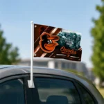 Baltimore Orioles House Flag Personalized Diagonal Stripes Orange Best Selling