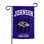 Baltimore Ravens Garden Flag Custom Distressed Stripes Purple Best Selling