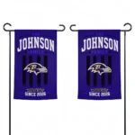 Baltimore Ravens Garden Flag Custom Distressed Stripes Purple Best Selling