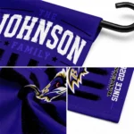 Baltimore Ravens Garden Flag Custom Distressed Stripes Purple Best Selling