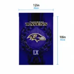Baltimore Ravens Garden Flag Custom Laurel Wreath Purple Best Selling