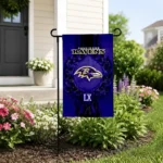 Baltimore Ravens Garden Flag Custom Laurel Wreath Purple Best Selling