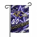 Baltimore Ravens Garden Flag Personalized Glowing Star Purple Best Selling