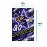 Baltimore Ravens Garden Flag Personalized Glowing Star Purple Best Selling