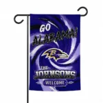 Baltimore Ravens Garden Flag Personalized Swirl Vortex Purple Best Selling