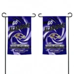 Baltimore Ravens Garden Flag Personalized Swirl Vortex Purple Best Selling