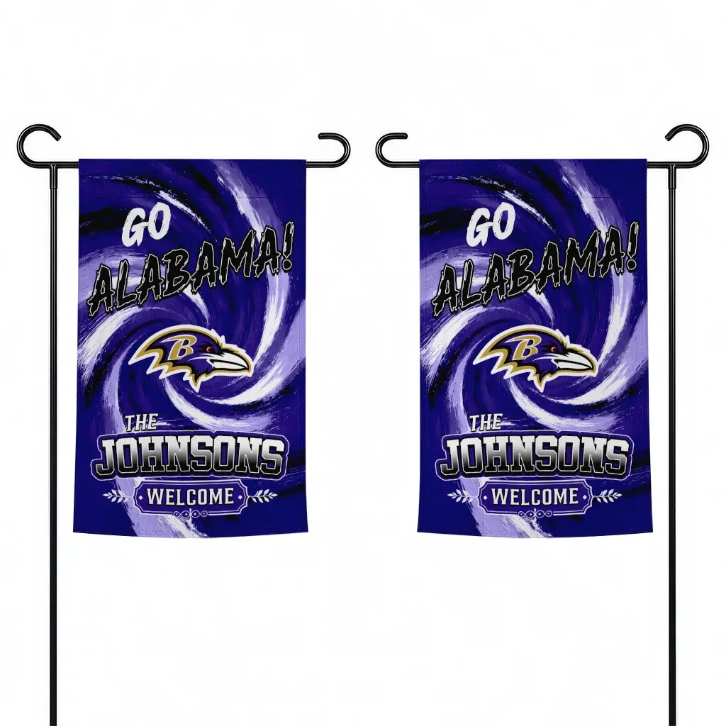 Baltimore Ravens Garden Flag Personalized Swirl Vortex Purple Fashion Forward Baltimore Ravens Garden Flag Personalized Swirl Vortex Purple Fashion Forward