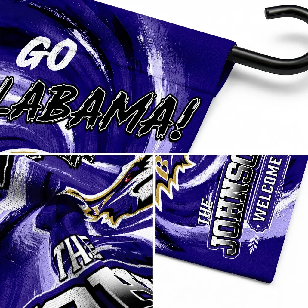 Baltimore Ravens Garden Flag Personalized Swirl Vortex Purple Latest Model Baltimore Ravens Garden Flag Personalized Swirl Vortex Purple Latest Model