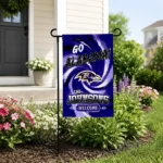 Baltimore Ravens Garden Flag Personalized Swirl Vortex Purple Best Selling