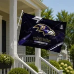 Baltimore Ravens House Flag Custom Speed Slashes Purple Best Selling