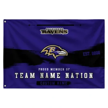 Baltimore Ravens House Flag Customized Brushed Streaks Purple Best Selling
