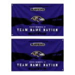 Baltimore Ravens House Flag Customized Brushed Streaks Purple Best Selling