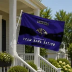 Baltimore Ravens House Flag Customized Brushed Streaks Purple Best Selling