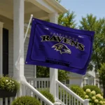 Baltimore Ravens House Flag Customized Ornate Border Purple Best Selling