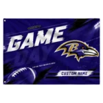 Baltimore Ravens House Flag Personalized Action Streaks Purple Best Selling