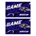 Baltimore Ravens House Flag Personalized Action Streaks Purple Best Selling