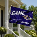 Baltimore Ravens House Flag Personalized Action Streaks Purple Best Selling