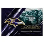 Baltimore Ravens House Flag Personalized Diagonal Stripes Purple Best Selling