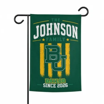 Baylor Bears Garden Flag Custom Distressed Stripes Green Best Selling