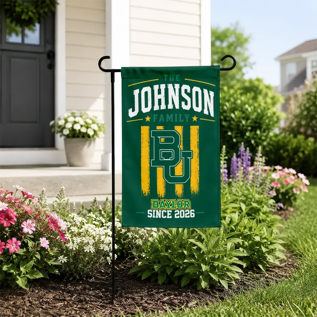 Baylor Bears Garden Flag Custom Distressed Stripes Green New Arrival Baylor Bears Garden Flag Custom Distressed Stripes Green New Arrival
