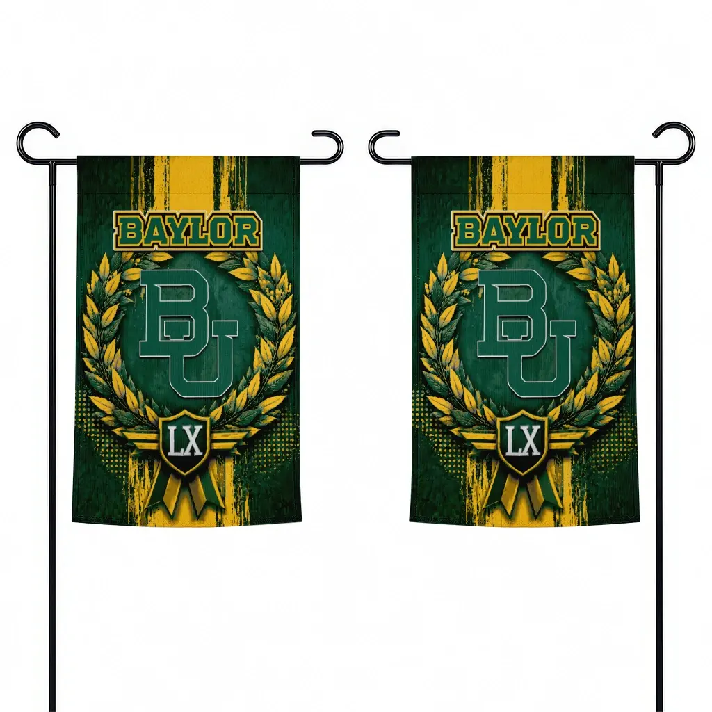Baylor Bears Garden Flag Custom Laurel Wreath Green Fashion Forward Baylor Bears Garden Flag Custom Laurel Wreath Green Fashion Forward