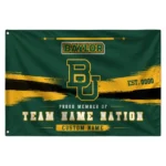 Baylor Bears House Flag Customized Brushed Streaks Green Best Selling