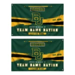 Baylor Bears House Flag Customized Brushed Streaks Green Best Selling