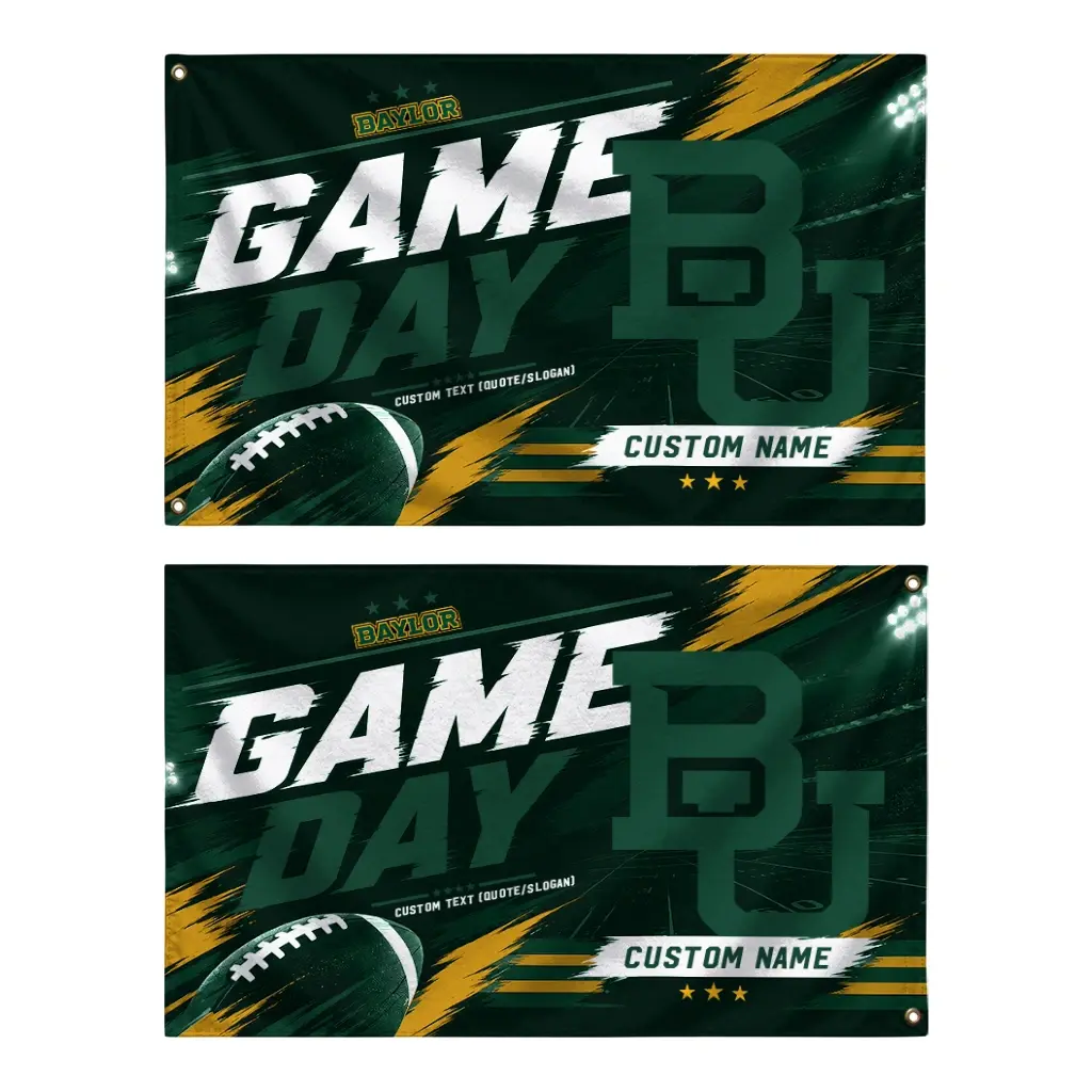 Baylor Bears House Flag Personalized Action Streaks Green Fashion Forward Baylor Bears House Flag Personalized Action Streaks Green Fashion Forward