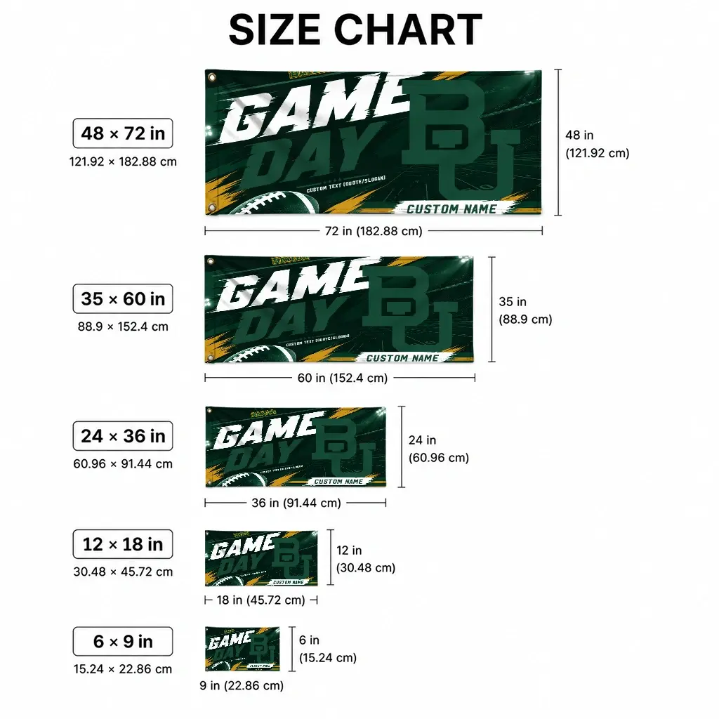Baylor Bears House Flag Personalized Action Streaks Green High Quality Baylor Bears House Flag Personalized Action Streaks Green High Quality