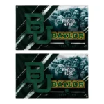 Baylor Bears House Flag Personalized Diagonal Stripes Green Best Selling