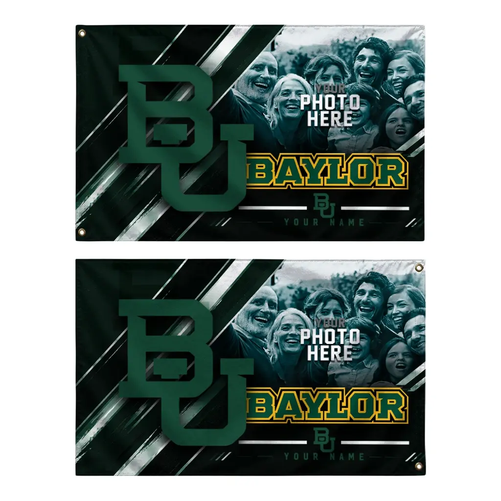 Baylor Bears House Flag Personalized Diagonal Stripes Green Fashion Forward Baylor Bears House Flag Personalized Diagonal Stripes Green Fashion Forward