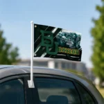 Baylor Bears House Flag Personalized Diagonal Stripes Green Best Selling
