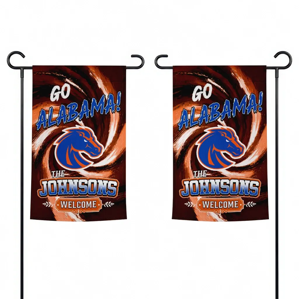 Boise State Broncos Garden Flag Custom Swirl Vortex Orange Fashion Forward Boise State Broncos Garden Flag Custom Swirl Vortex Orange Fashion Forward
