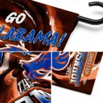 Boise State Broncos Garden Flag Custom Swirl Vortex Orange Best Selling