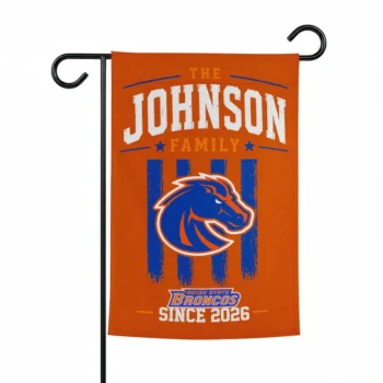 Boise State Broncos Garden Flag Customized Distressed Stripes Orange Best Selling
