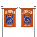 Boise State Broncos Garden Flag Customized Distressed Stripes Orange Best Selling