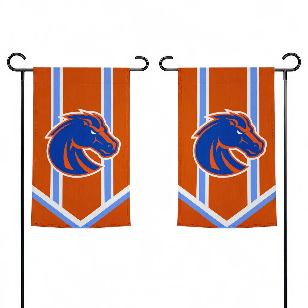 Boise State Broncos Garden Flag Personalized Chevron Stripes Orange Fashion Forward Boise State Broncos Garden Flag Personalized Chevron Stripes Orange Fashion Forward
