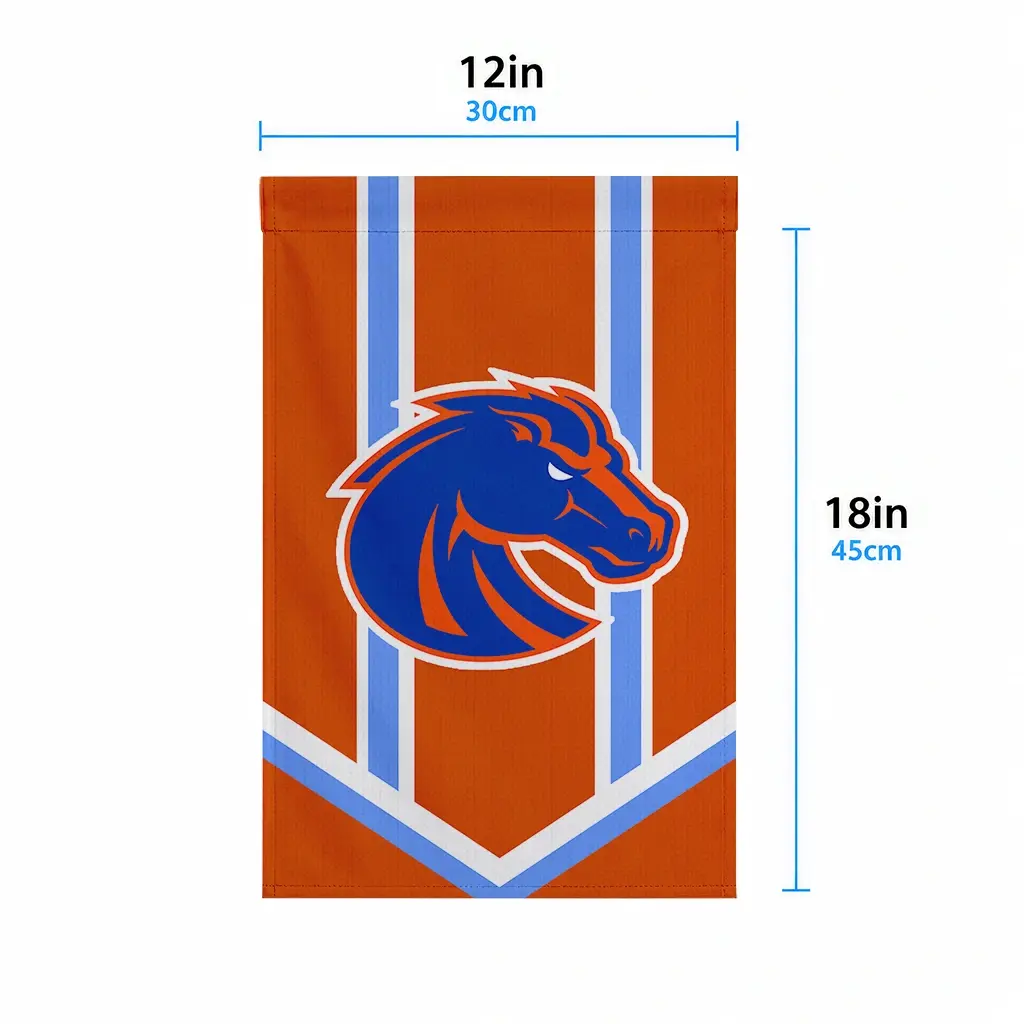 Boise State Broncos Garden Flag Personalized Chevron Stripes Orange High Quality Boise State Broncos Garden Flag Personalized Chevron Stripes Orange High Quality