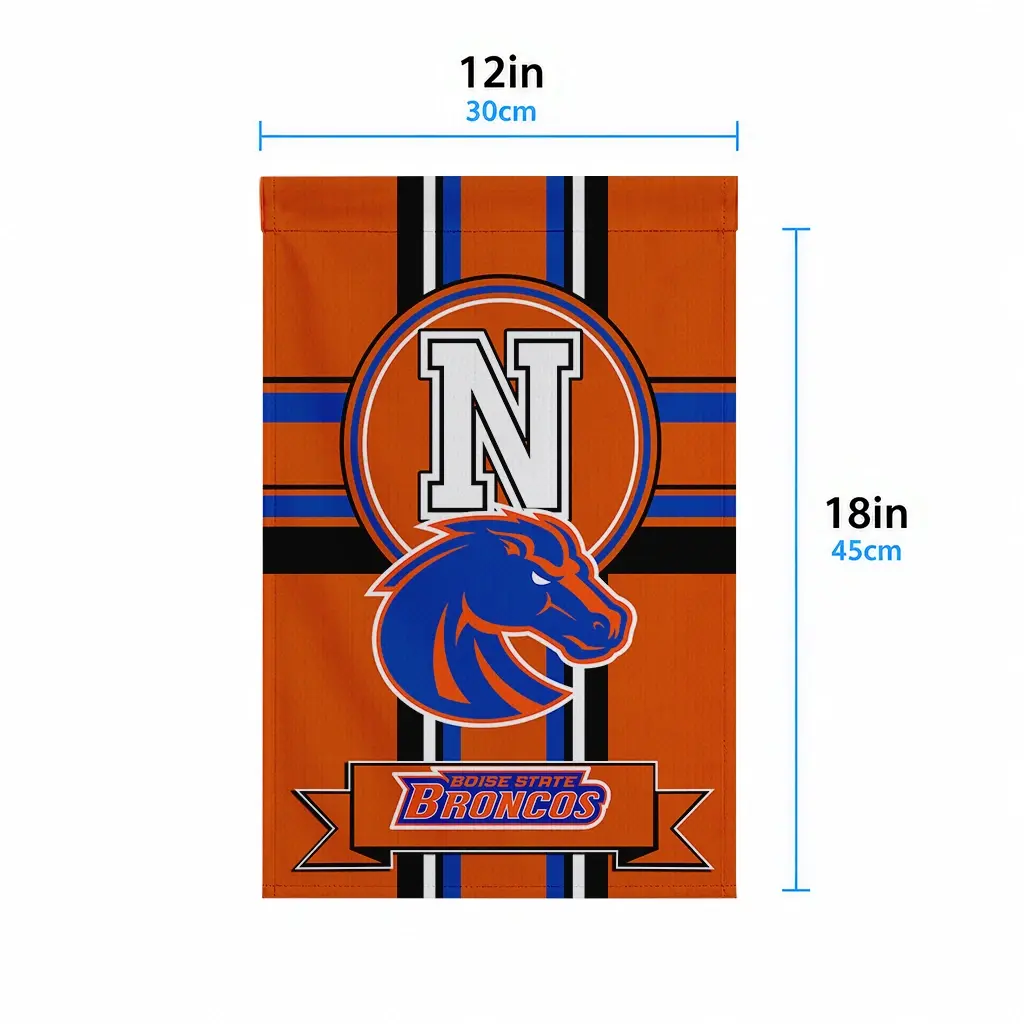Boise State Broncos Garden Flag Personalized Circle Medallion Orange High Quality Boise State Broncos Garden Flag Personalized Circle Medallion Orange High Quality
