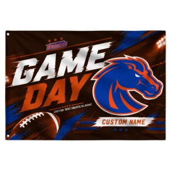 Boise State Broncos House Flag Custom Action Streaks Orange Best Selling