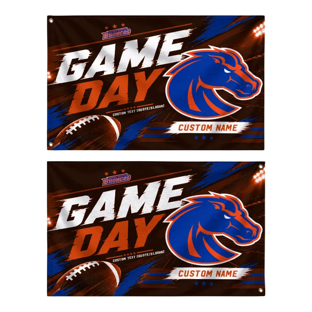Boise State Broncos House Flag Custom Action Streaks Orange Fashion Forward Boise State Broncos House Flag Custom Action Streaks Orange Fashion Forward