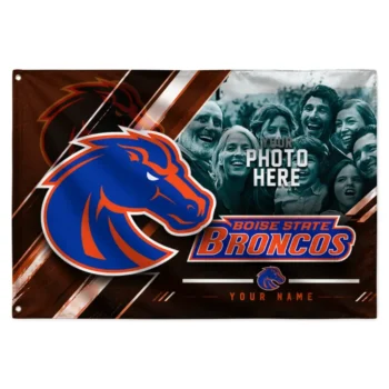 Boise State Broncos House Flag Custom Diagonal Stripes Orange Best Selling