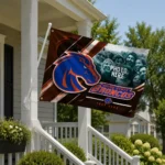 Boise State Broncos House Flag Custom Diagonal Stripes Orange Best Selling