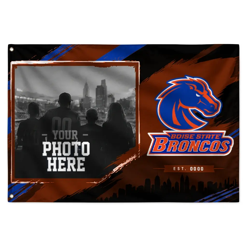 Boise State Broncos House Flag Customized Framed Photo Orange Black Best Selling Boise State Broncos House Flag Customized Framed Photo Orange Black Best Selling