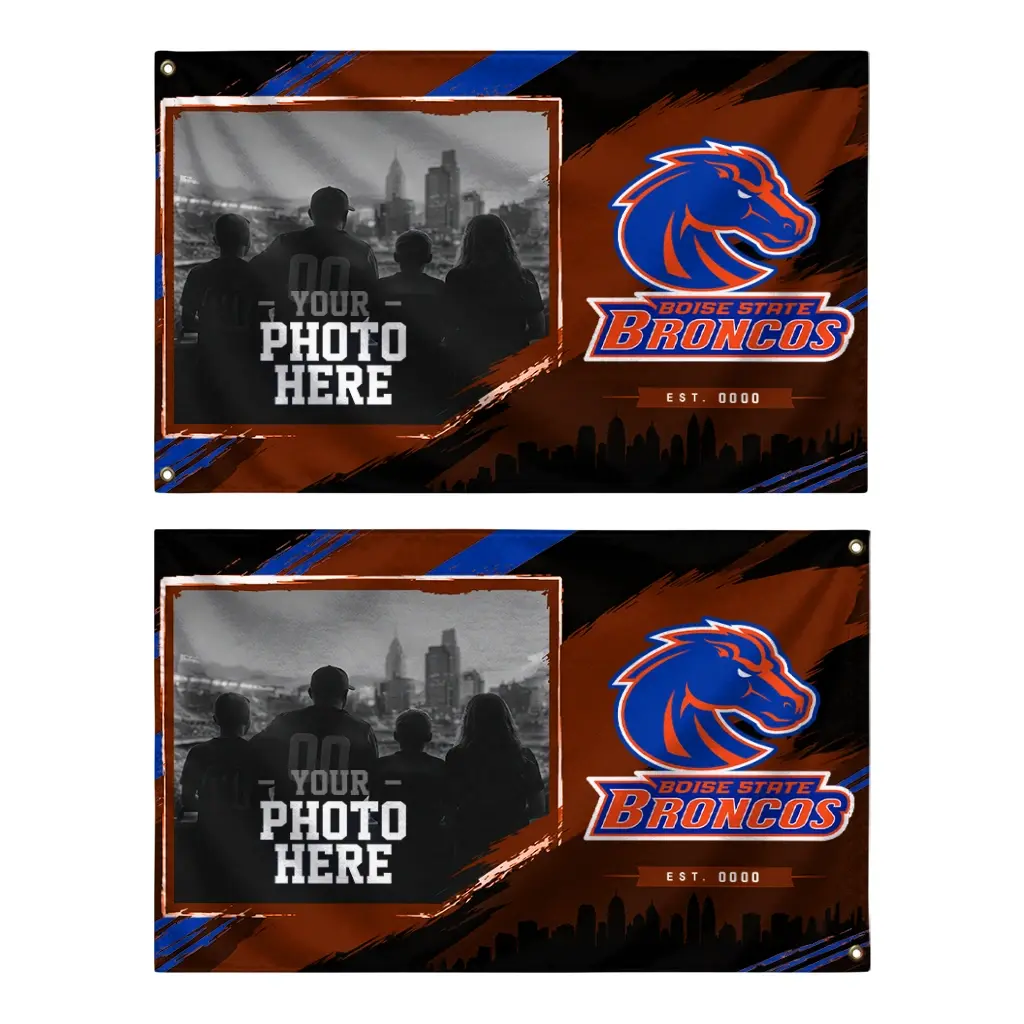 Boise State Broncos House Flag Customized Framed Photo Orange Black Fashion Forward Boise State Broncos House Flag Customized Framed Photo Orange Black Fashion Forward