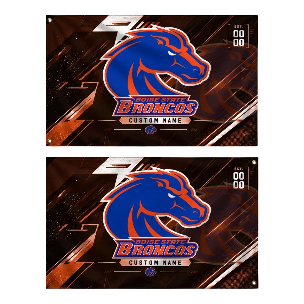 Boise State Broncos House Flag Customized Speed Slashes Orange Fashion Forward Boise State Broncos House Flag Customized Speed Slashes Orange Fashion Forward