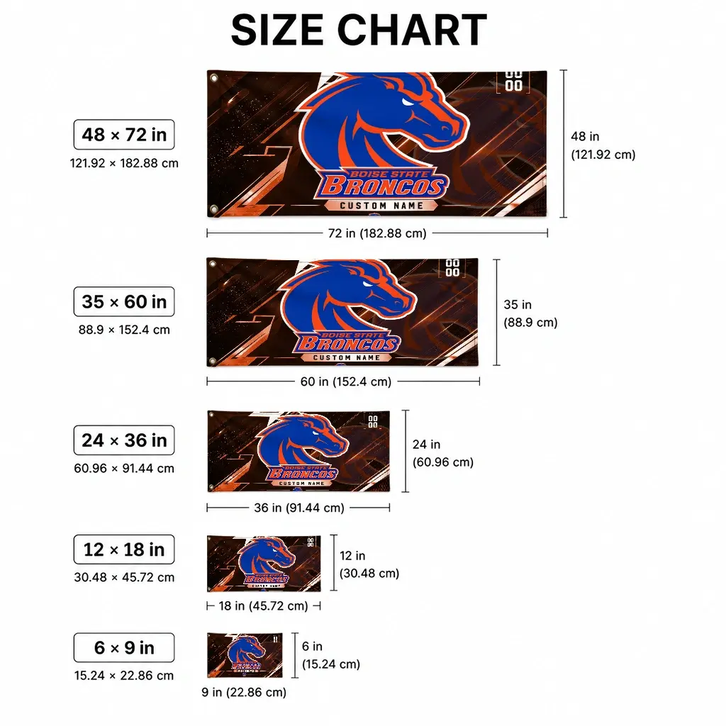 Boise State Broncos House Flag Customized Speed Slashes Orange High Quality Boise State Broncos House Flag Customized Speed Slashes Orange High Quality
